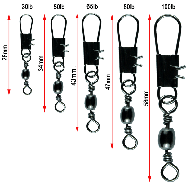 Barrel Snap Swivels 50-Packs