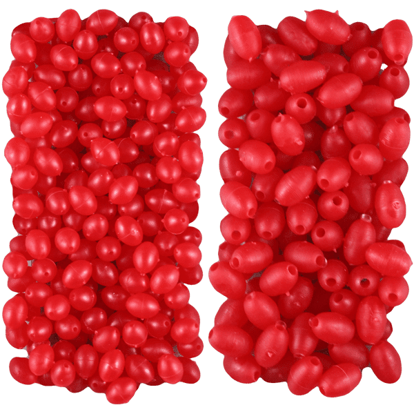 Soft Red Oval Beads