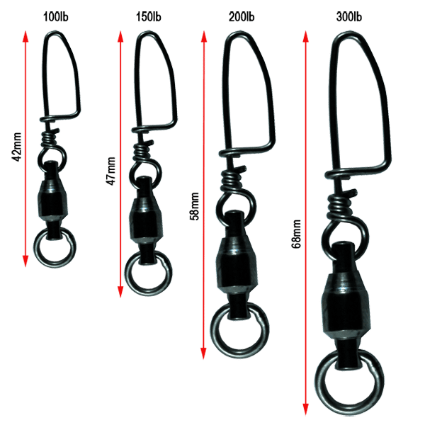Ball Bearing Coast-Lock Swivels 10-Packs
