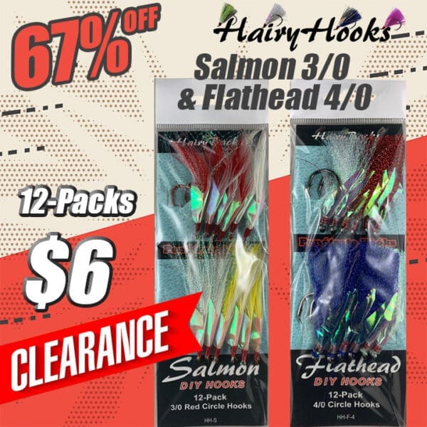 Flathead/Salmon Hairy Hooks